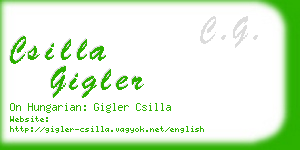 csilla gigler business card